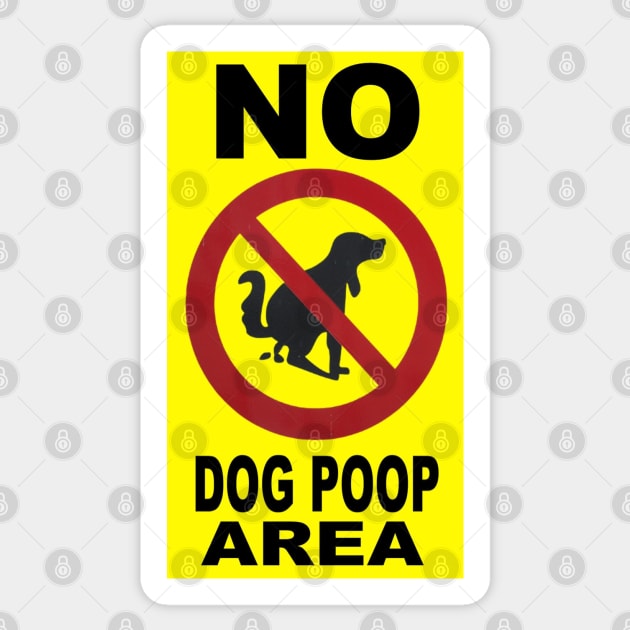 No Dog Poop Area Sticker by VIVJODI